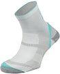 BRBL Atlas Socks Hiking Trekking Trail Run Outdoor Camping MADE IN ITALY Crew - White/Aqua - L V563-BRBL-ATLASSOX-WHT_AQUA-L