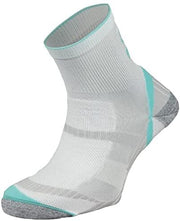 BRBL Atlas Socks Hiking Trekking Trail Run Outdoor Camping MADE IN ITALY Crew - White/Aqua - L V563-BRBL-ATLASSOX-WHT_AQUA-L