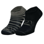2pk BRBL Baloo Ankle Socks Low Cut MADE IN ITALY - Dark Grey/Mid Grey - L V563-BRBL-BALLOO2PK-DGRY-L