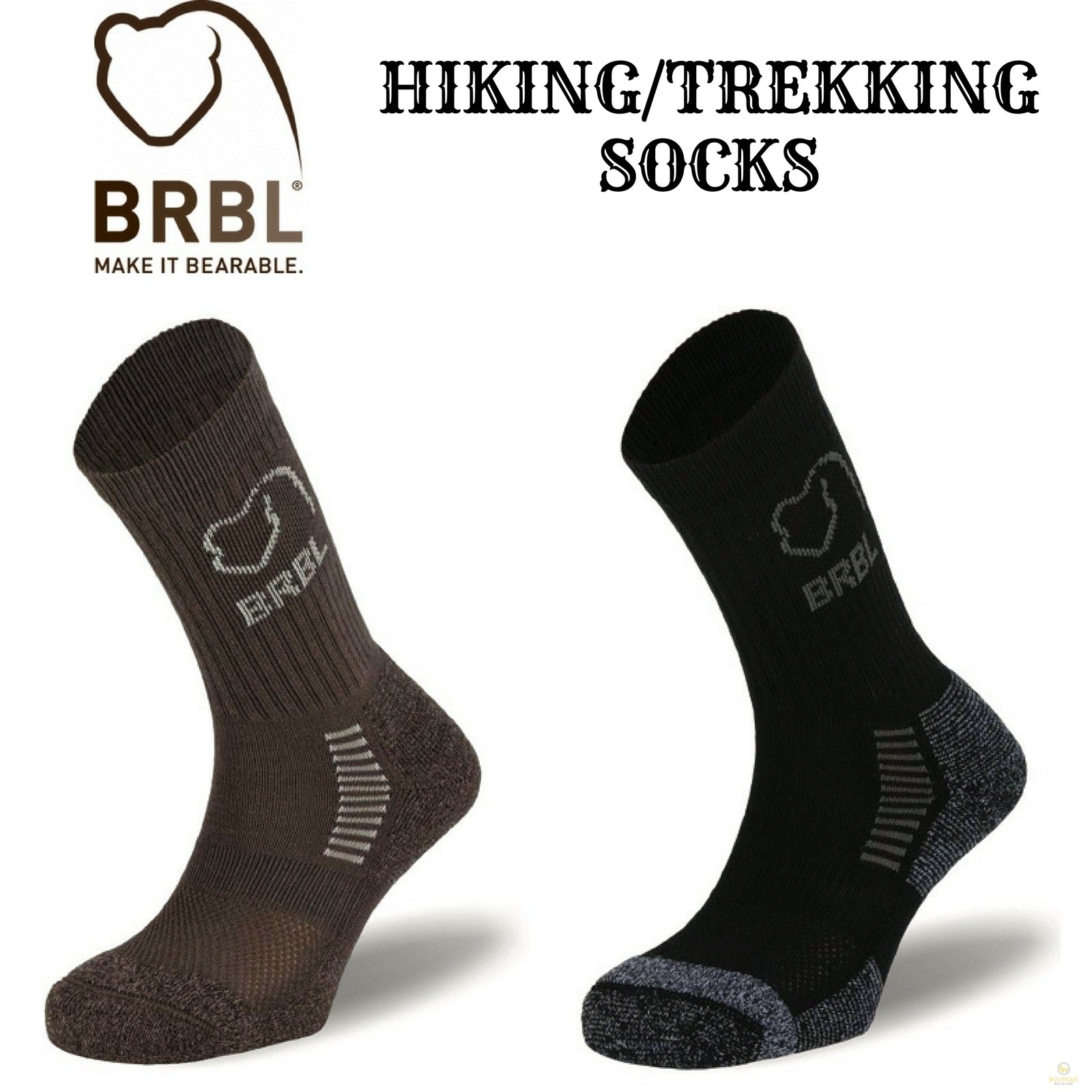 BRBL Bjorn Socks Cotton Blend Outdoor Hiking Trekking Adventure Mountain Comfort - Sage - S V563-BRBL-BJORN-SAGE-S