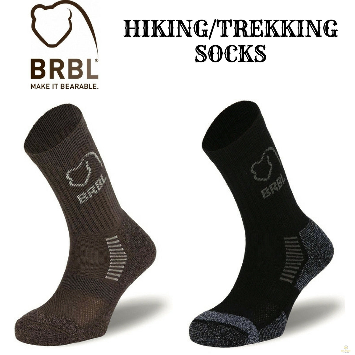 BRBL Bjorn Socks Cotton Blend Outdoor Hiking Trekking Adventure Mountain Comfort - Sage - S V563-BRBL-BJORN-SAGE-S
