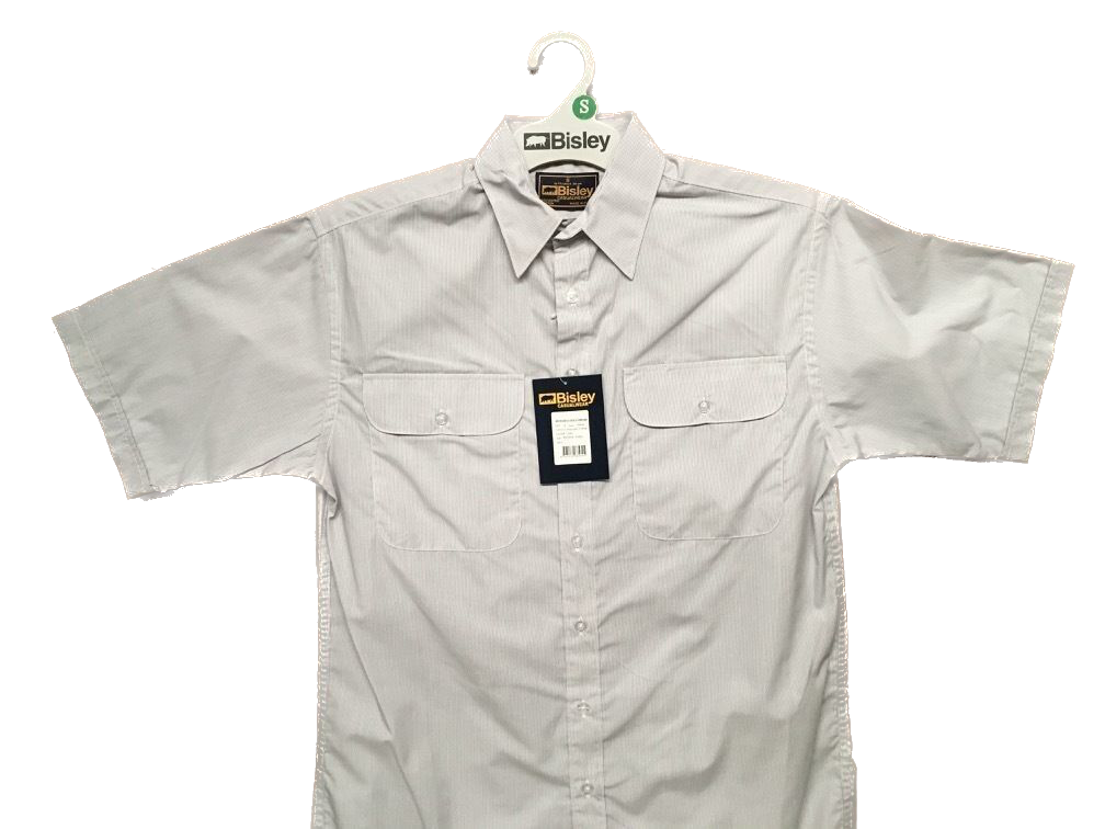 BISLEY SHORT SLEEVE SHIRT Everyday Casual Business Work Cotton Blend Check - BS2484_VHIG (HIG) - S V563-BS-BS2484_VHIGHIG-S
