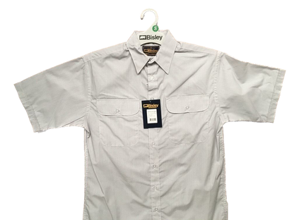 BISLEY SHORT SLEEVE SHIRT Everyday Casual Business Work Cotton Blend Check - BS2484_VHIG (HIG) - S V563-BS-BS2484_VHIGHIG-S
