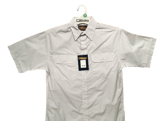 BISLEY SHORT SLEEVE SHIRT Everyday Casual Business Work Cotton Blend Check - BS2484_VHIG (HIG) - S V563-BS-BS2484_VHIGHIG-S