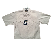 BISLEY SHORT SLEEVE SHIRT Everyday Casual Business Work Cotton Blend Check - BS2486_BBOG (BOG) - S V563-BS-BS2486_BBOGBOG-S