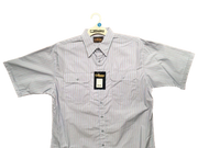 BISLEY SHORT SLEEVE SHIRT Everyday Casual Business Work Cotton Blend Check - BS2552_VPLB (PLB) - L V563-BS-BS2552_VPLBPLB-L