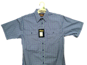 BISLEY SHORT SLEEVE SHIRT Everyday Casual Business Work Cotton Blend Check - BS2573_CAMO (AMO) - S V563-BS-BS2573_CAMOAMO-S
