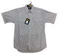 Bisley Mens Short Sleeve Check Shirt Checkered Cotton Blend Casual Business Work - Burgundy - M V563-BS2880_CPPO-M