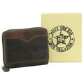 Billy The Kid Leather Wallet with Zip & Coin Pocket in Olive V563-BTK-25