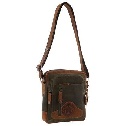 Billy The Kid Olive Leather Crossbody/Shoulder Bag V563-BTK-26