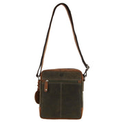 Billy The Kid Olive Leather Crossbody/Shoulder Bag V563-BTK-26