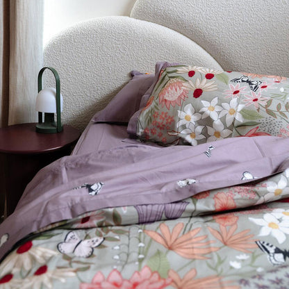 100% Cloud Cotton Duvet Quilt Cover Set w/ 2 Pillow Cases in Serena - Double V563-BTRFLY_DVT-DOUBLE