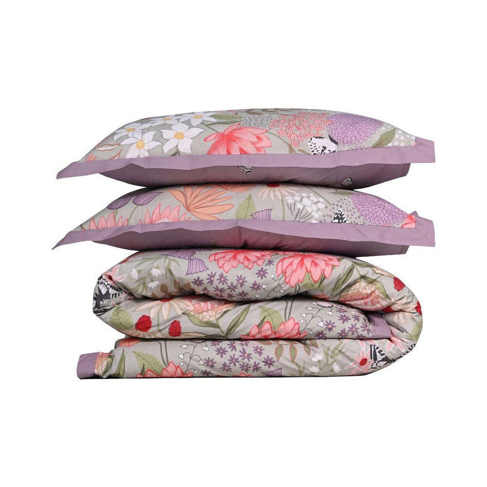100% Cloud Cotton Duvet Quilt Cover Set w/ 1 Pillow Case in Serena - Single V563-BTRFLY_DVT-SINGLE