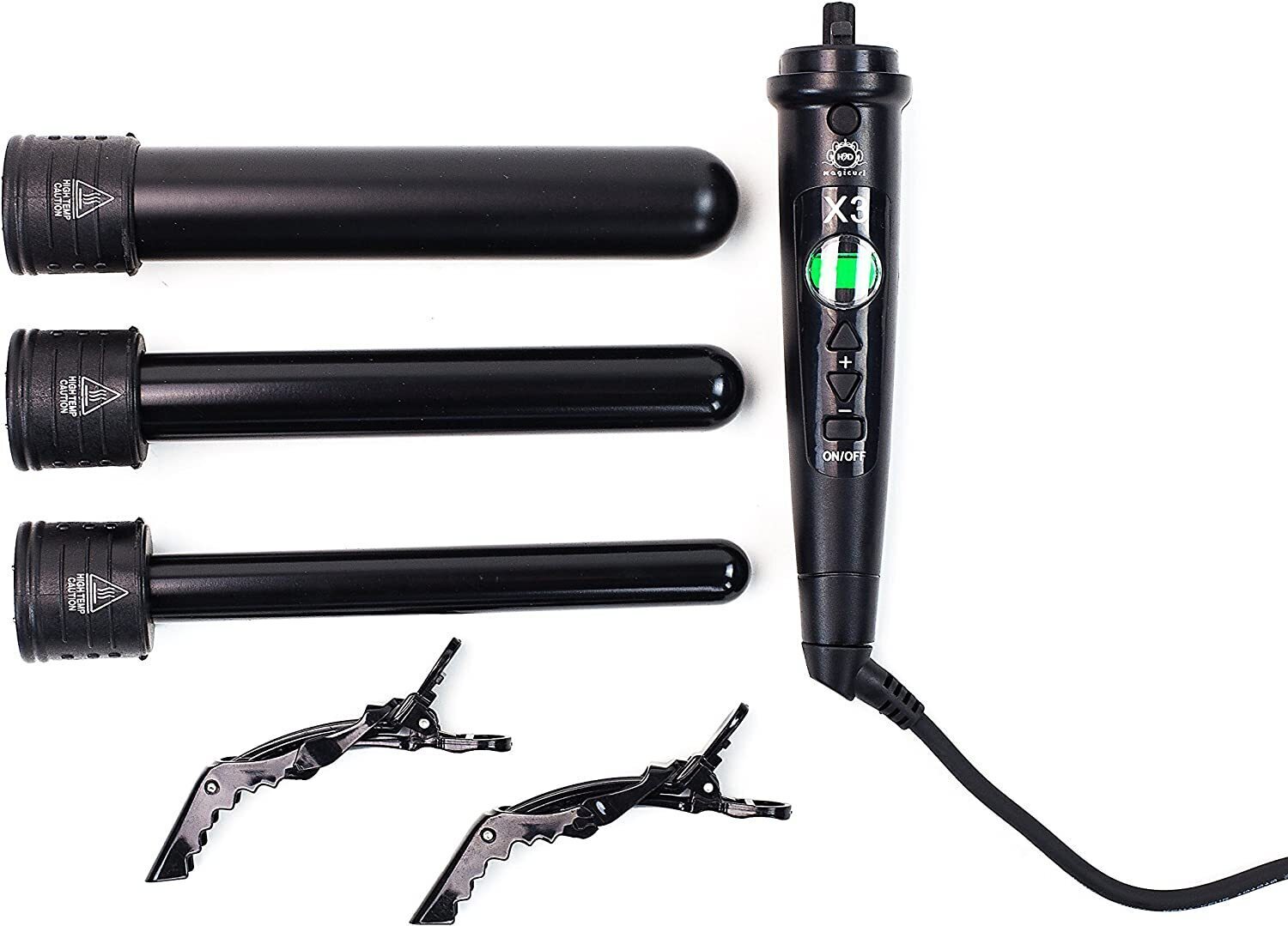 H2D X3 Professional Hair Curling Wand Ceramic Curler Roller - Black V563-BX3
