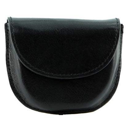 Milleni Genuine Leather Coin Purse Holder Wallet with Belt Loop - Black V563-C-4728-BLK
