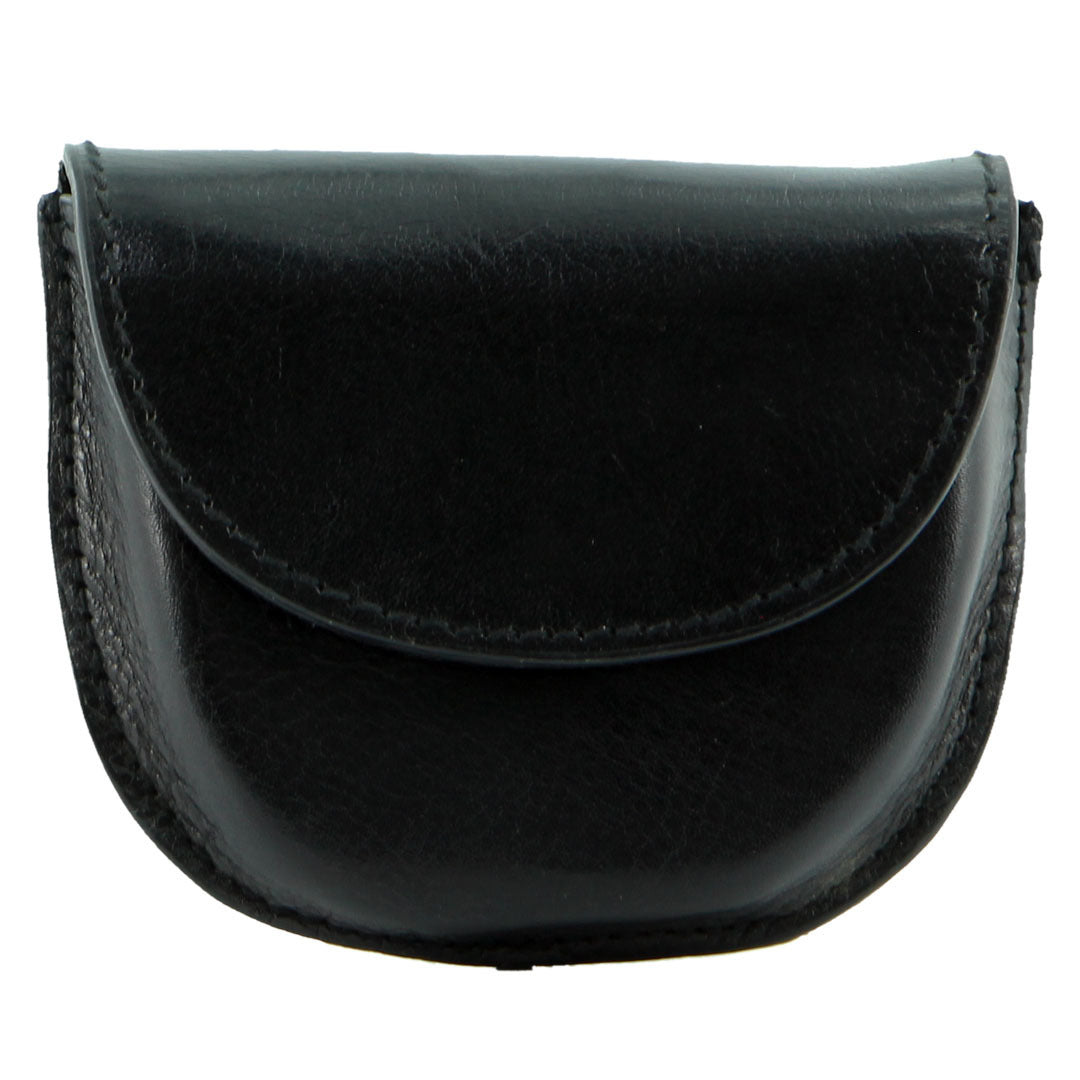 Milleni Genuine Leather Coin Purse Holder Wallet with Belt Loop - Black V563-C-4728-BLK