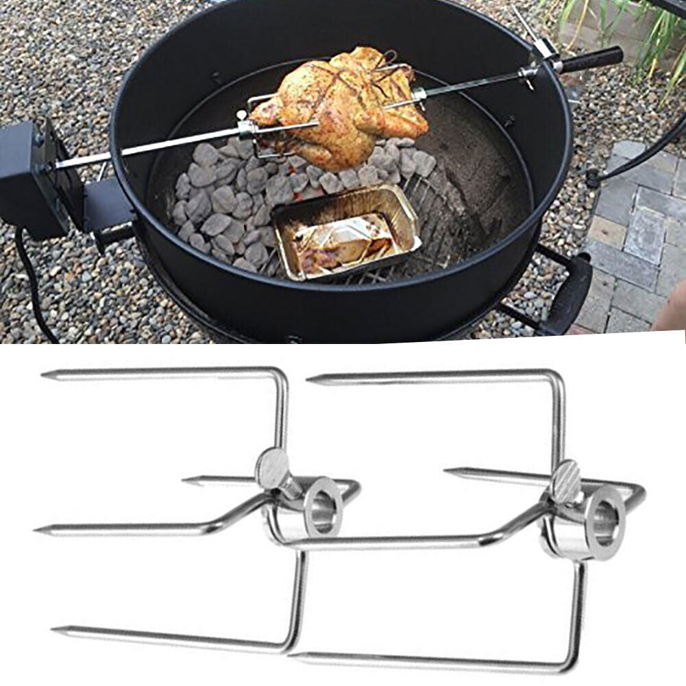 2pcs Rotisserie Spit Forks Roast Chicken Fork Kabob Skewer BBQ Spit Forks Gyro V563-C04-GYROFORKS