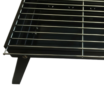 Premium Portable Charcoal Folding BBQ Grill Barbecue Foldable Travel - Black/Silver V563-C07