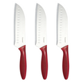 3pc Set 17.5cm Culinare Santoku Knife Chef Cutlery Stainless Steel Kitchen Cutting V563-C33013-SANTOKU-3PC