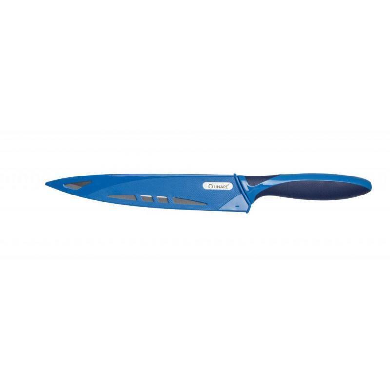19.5cm Culinare Stainless Steel Carving Knife With Blue Blade Cover V563-C33014-CARVING