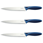 3Pc Set 19.5cm Culinare Stainless Steel Carving Knife With Blue Blade Cover V563-C33014-CARVING-3PC