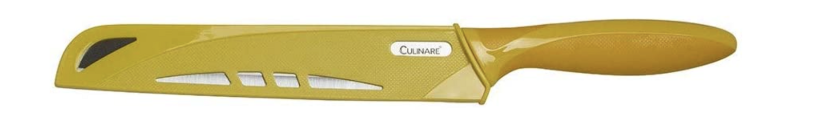 20.5cm Culinare Bread Knife Stainless Steel Kitchen Chef with Cover (Great for Sourdough) V563-C33015-BREAD
