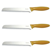 3Pc Set 20.5cm Culinare Bread Knife Stainless Steel Kitchen Chef with Cover (Great for Sourdough) V563-C33015-BREAD-3PC