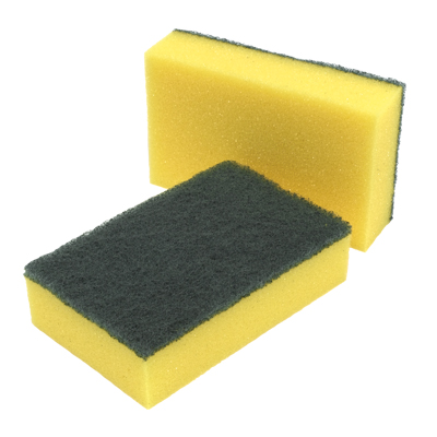 1 Pack of 3 Scourer Sponge Strong Commercial Grade Regular Duty 15x10x3cm V563-C43098-1053-1PK