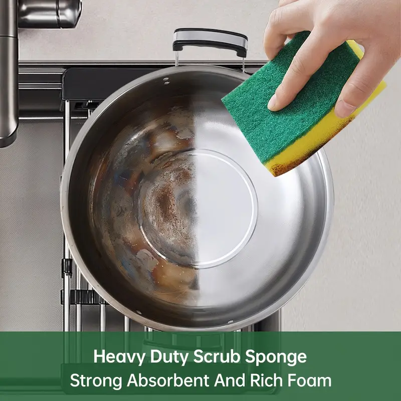 1 Pack of 3 Scourer Sponge Strong Commercial Grade Regular Duty 15x10x3cm V563-C43098-1053-1PK