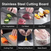Stainless Titanium Steel Anti-Bacterial Mildew-Proof Cutting Chopping Board 23 x 34cm V563-CF482228