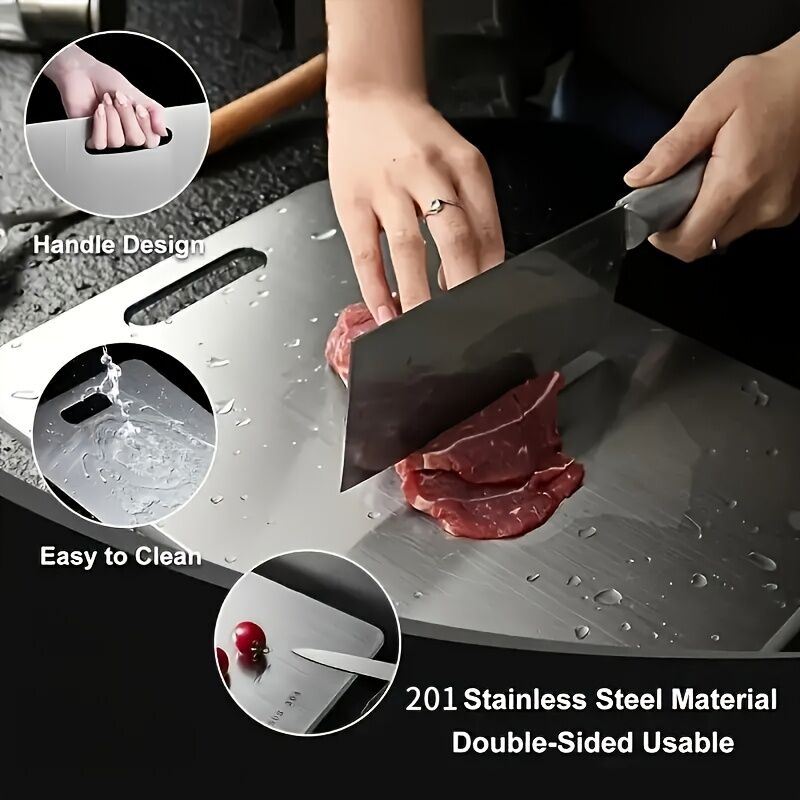 Stainless Titanium Steel Anti-Bacterial Mildew-Proof Cutting Chopping Board 23 x 34cm V563-CF482228