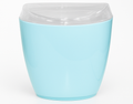 Oval Swing Top Waste Rubbish Bin Acrylic Lightweight Compact Bathroom Office in Blue V563-CHB5140BIN-BLUE