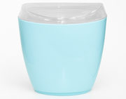 Oval Swing Top Waste Rubbish Bin Acrylic Lightweight Compact Bathroom Office in Blue V563-CHB5140BIN-BLUE