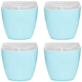 4x Oval Swing Top Waste Rubbish Bin Acrylic Lightweight Compact Bathroom Office in Blue V563-CHB5140BIN-BLUE_4X
