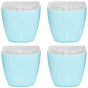 4x Oval Swing Top Waste Rubbish Bin Acrylic Lightweight Compact Bathroom Office in Blue V563-CHB5140BIN-BLUE_4X