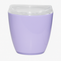 Oval Swing Top Waste Rubbish Bin Acrylic Lightweight Compact Bathroom Office in Purple V563-CHB6629BIN-PURPLE