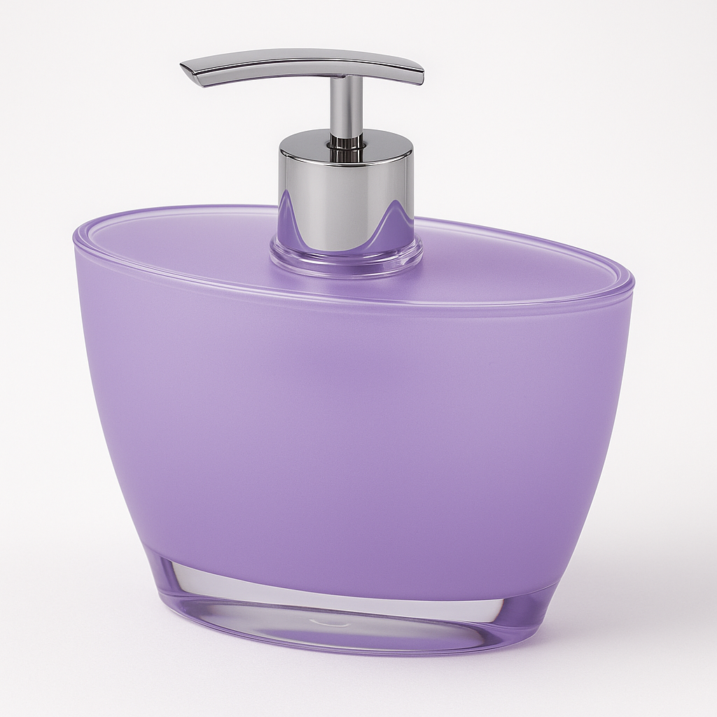 Oval Hand Pump Soap & Lotion Dispenser Empty Bottle in Purple V563-CHB6629SN-PURPLE