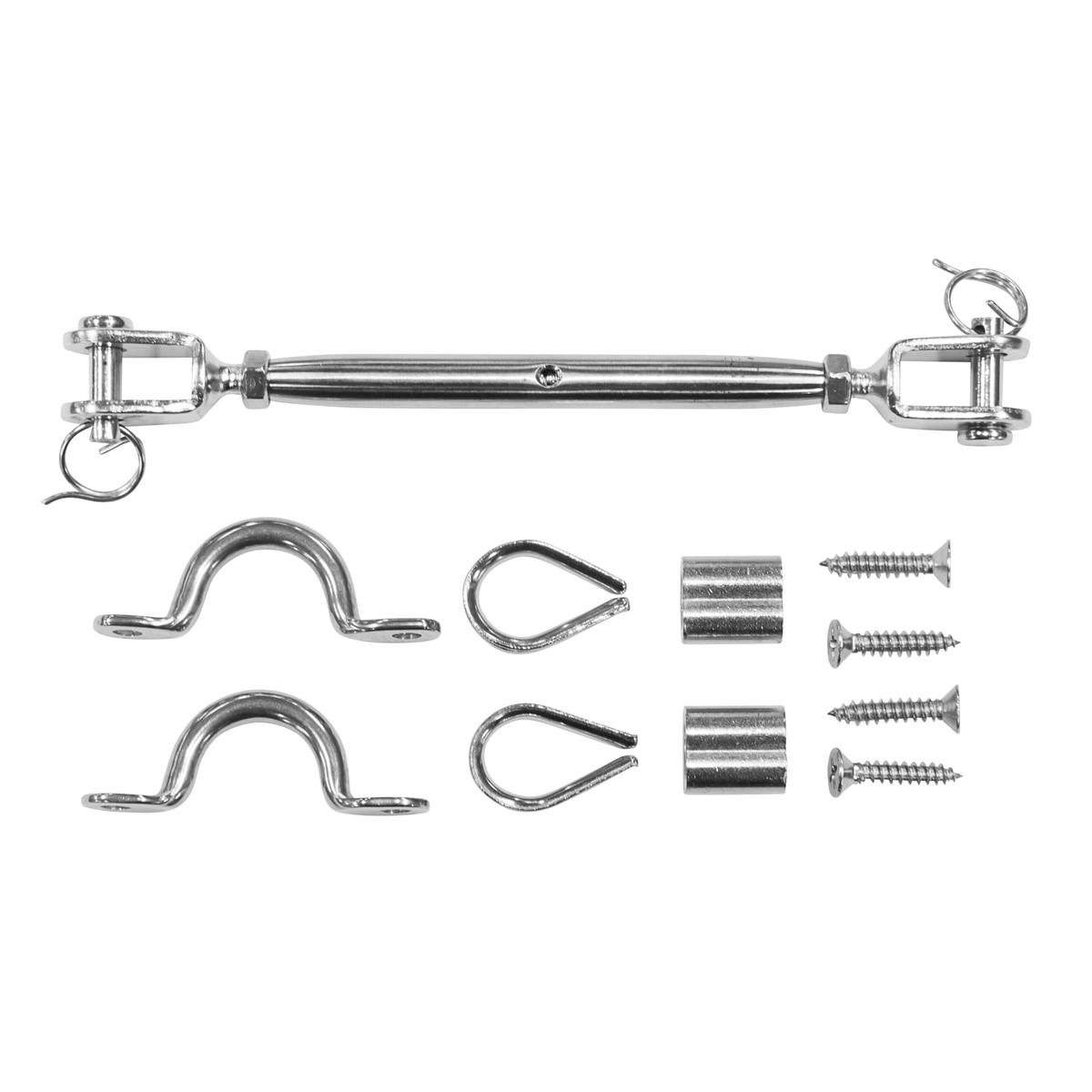 Pinnacle Hardware 316 Stainless Steel Marine Grade Jaw/Jaw Bottlescrew Balustradig Kit CHS033 V563-CHS033