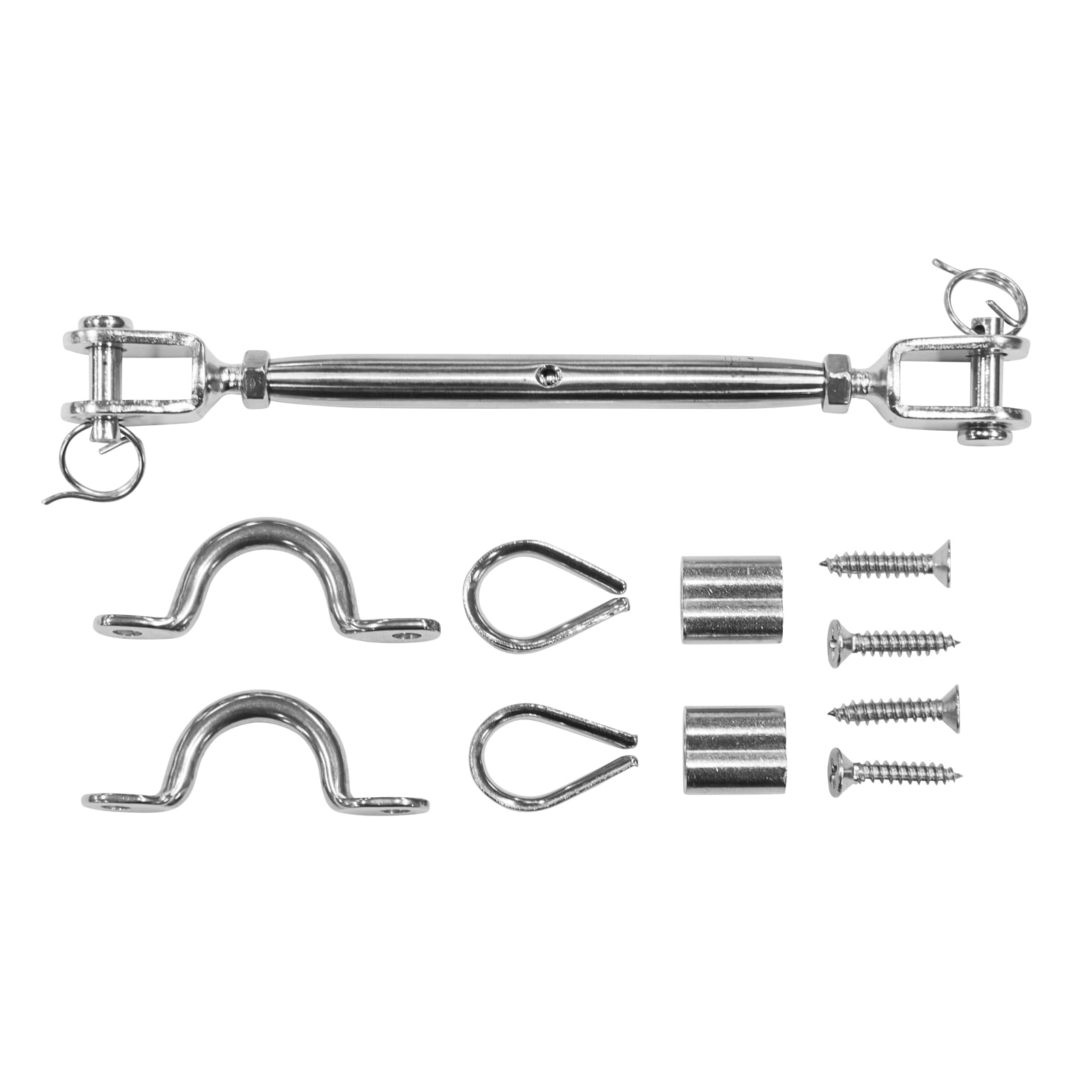 Pinnacle Hardware 316 Stainless Steel Marine Grade Jaw/Jaw Bottlescrew Balustradig Kit CHS033 V563-CHS033