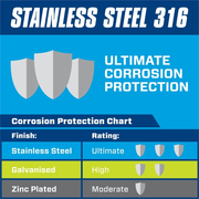 Pinnacle Hardware 316 Stainless Steel Marine Grade Hook/Eye Turnbuckle Black Balustrading Kit V563-CHS078