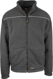 Mens Full Zip Sherpa Polar Fleece Jumper Lined Warm Winter Jacket Pullover - Black - L V563-CJ35-BLK-L