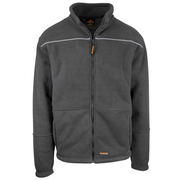 Mens Full Zip Sherpa Polar Fleece Jumper Lined Warm Winter Jacket Pullover - Black - S V563-CJ35-BLK-S