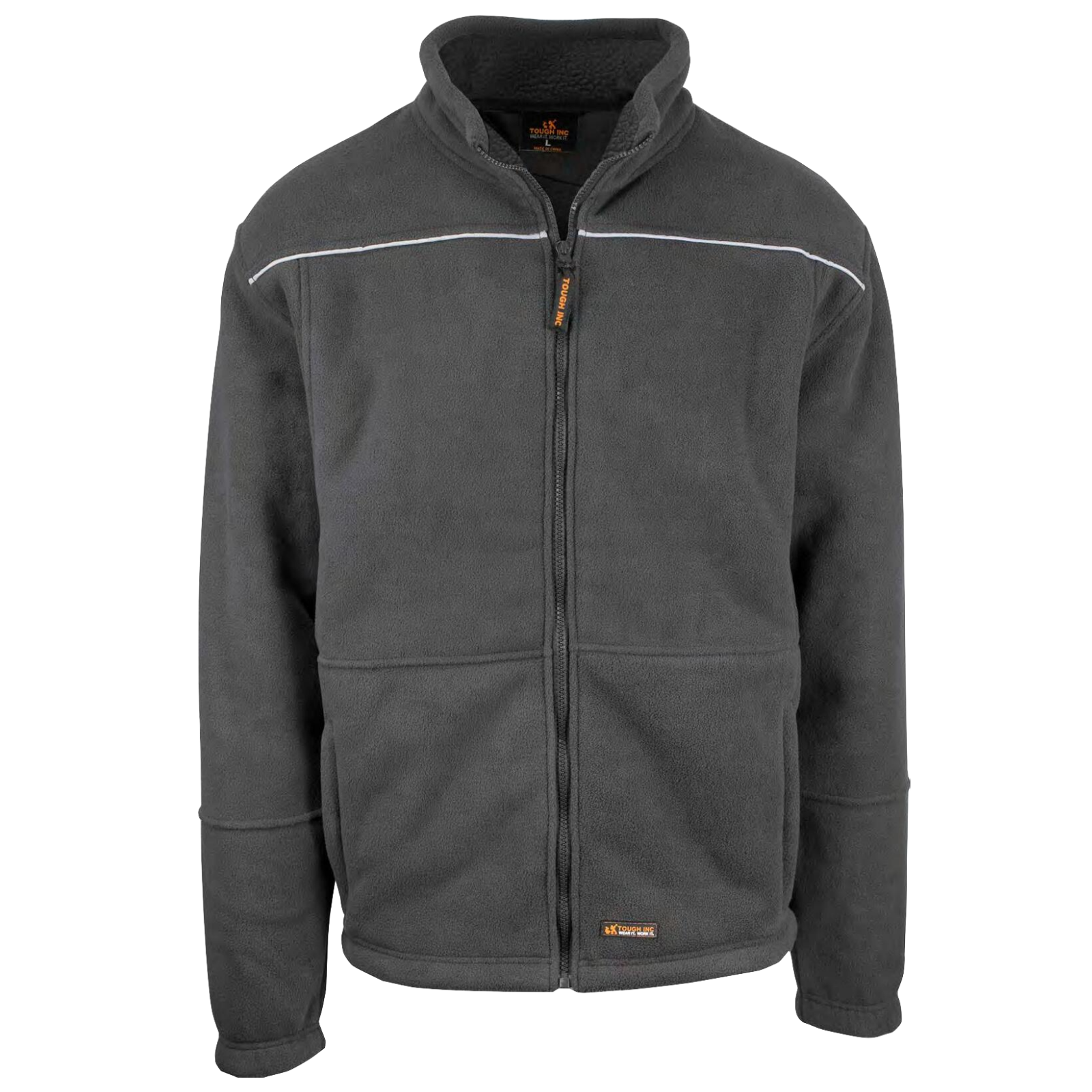 Mens Full Zip Sherpa Polar Fleece Jumper Lined Warm Winter Jacket Pullover - Black - S V563-CJ35-BLK-S