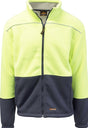 HI VIS Polar Fleece Sherpa Jacket Full Zip Thick Lined Winter Safety Jumper - Yellow - M V563-CJ35-YLW-M