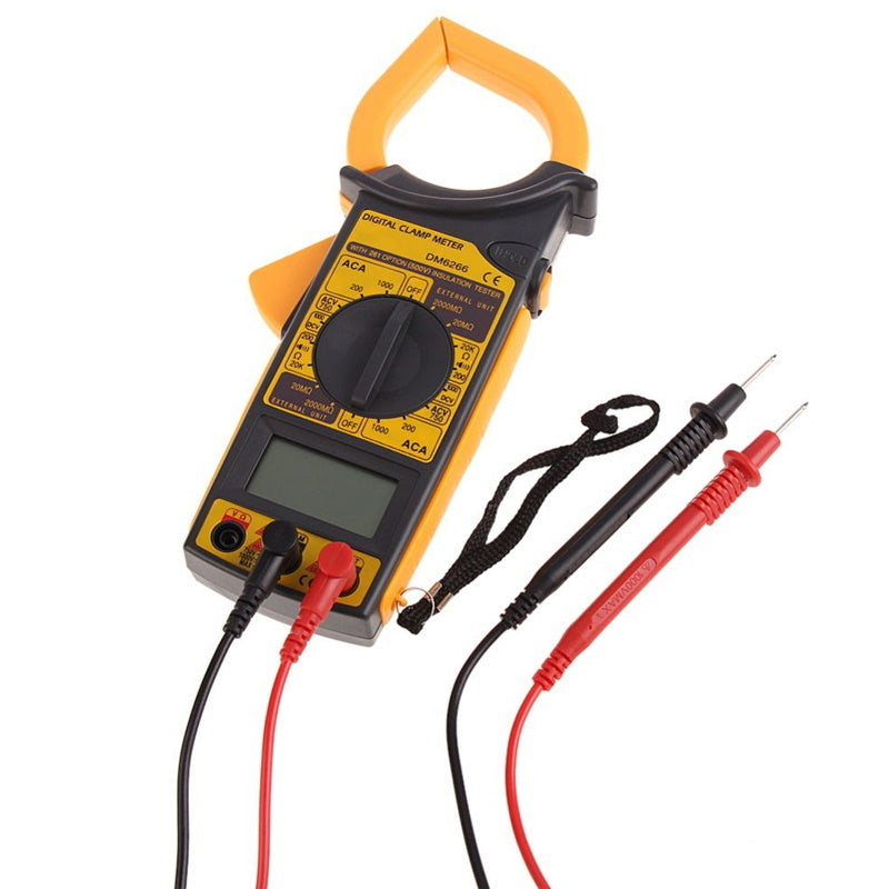 Digital Clamp Meter AC/DC Voltage Resistance Frequency DM6266 - Batteries Incl. V563-CK29865