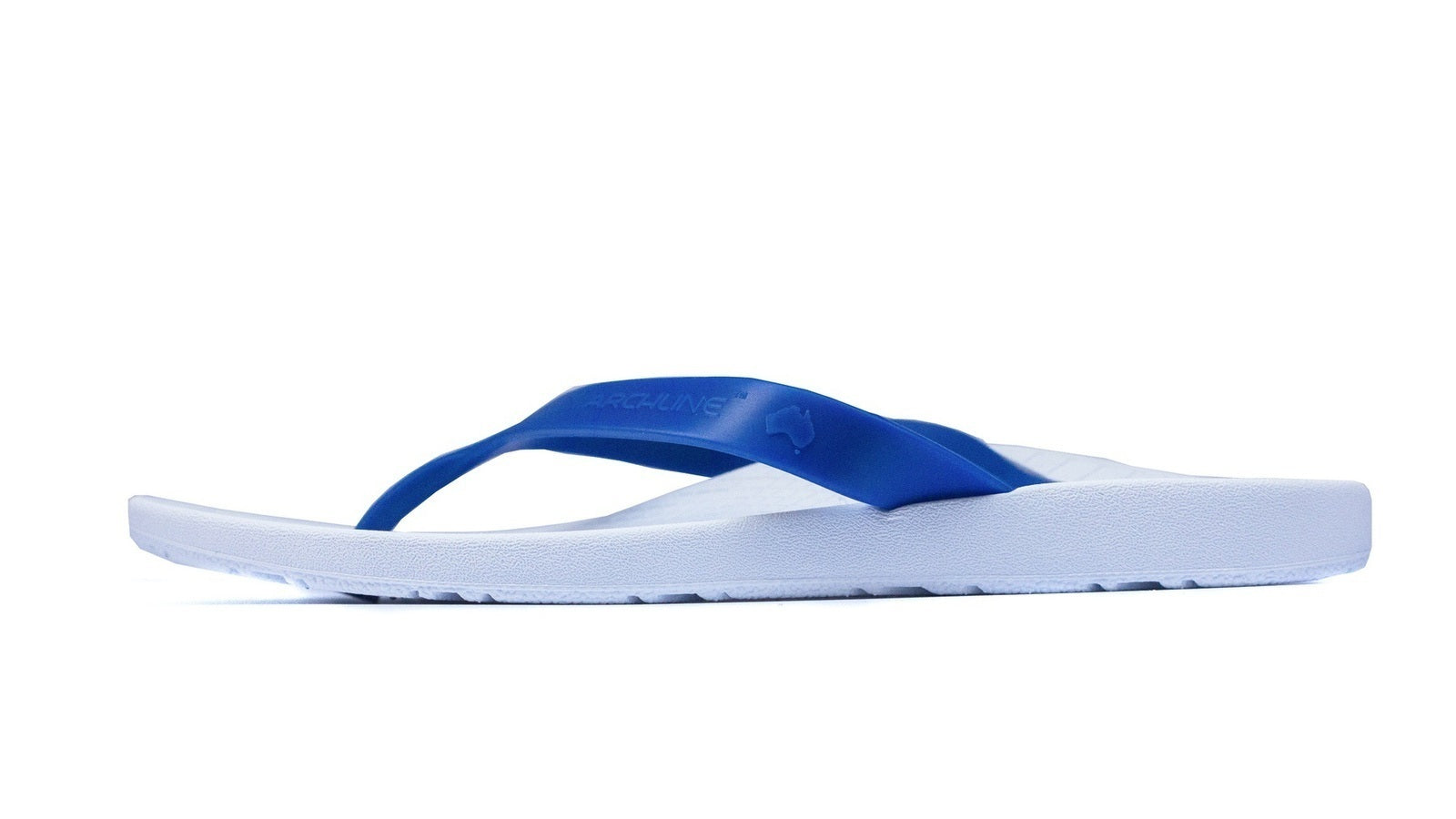 ARCHLINE Flip Flops Orthotic Thongs Arch Support Shoes Footwear - White/Blue - EUR 47 V563-CLRNC-THNGS-WH-BLU-47