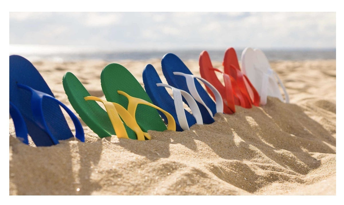 ARCHLINE Flip Flops Orthotic Thongs Arch Support Shoes Footwear - White/Blue - EUR 47 V563-CLRNC-THNGS-WH-BLU-47