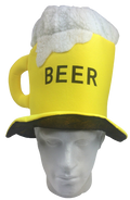 BEER HAT Drinking Mug Party Costume Accessory Fancy Dress Cap Halloween Unisex V563-CMA-BEERHAT