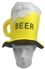 BEER HAT Drinking Mug Party Costume Accessory Fancy Dress Cap Halloween Unisex V563-CMA-BEERHAT