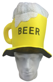 BEER HAT Drinking Mug Party Costume Accessory Fancy Dress Cap Halloween Unisex V563-CMA-BEERHAT